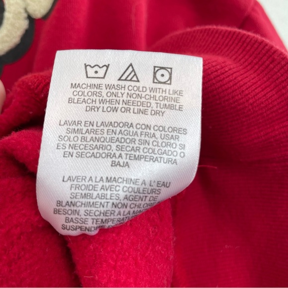 Wrangler Script Women's Red Crewneck Drop Shoulder Sweatshirt Medium - Picture 6 of 9